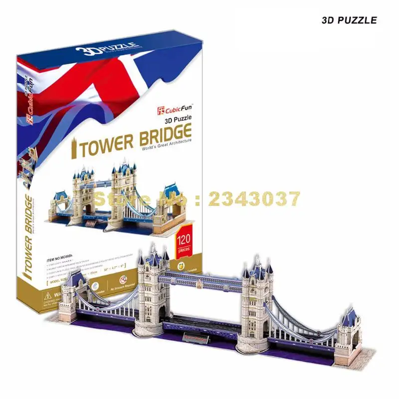 

Cubicfun MC066h 120pcs World Famous Architecture Delicate Version London Tower Bridge 3d Paper Puzzle Model