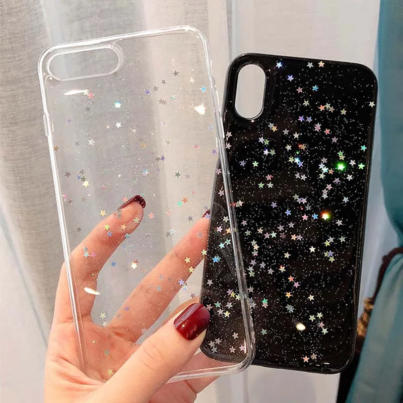 Lovebay блестящие мягкие чехлы из ТПУ для iphone 11 Pro XS Max XR X 8 7 6 6S Plus 5S SE 2020 порошковый