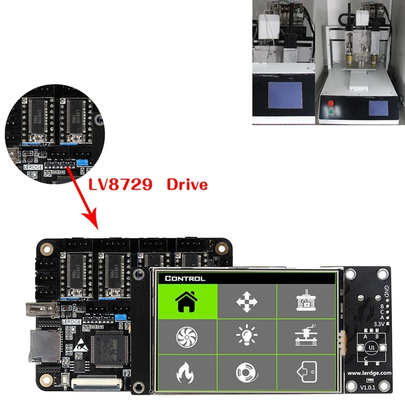 

3D Printer Control Board Mainboard Control+Stepper Driver+3.5"Touch Screen