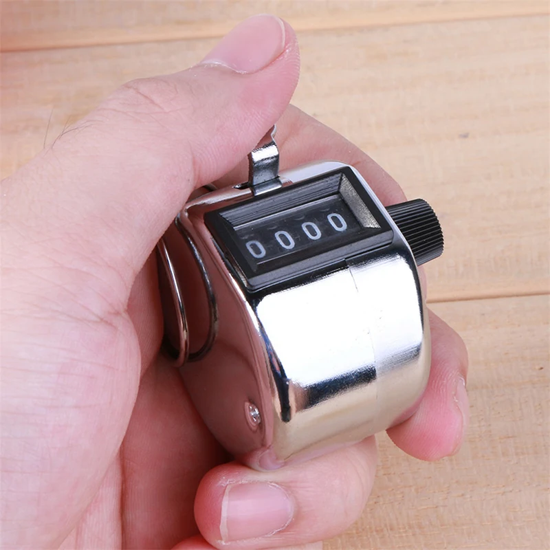 4 Digital Hand Tally Counter Manual Counting Golf Clicker Metal Click Training | Инструменты
