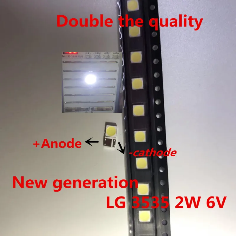 3535 6V холодный белый для LG SMD светодиодный чип-2 2W для ТВ/lcd подсветка ТВ применение 500 шт./лот