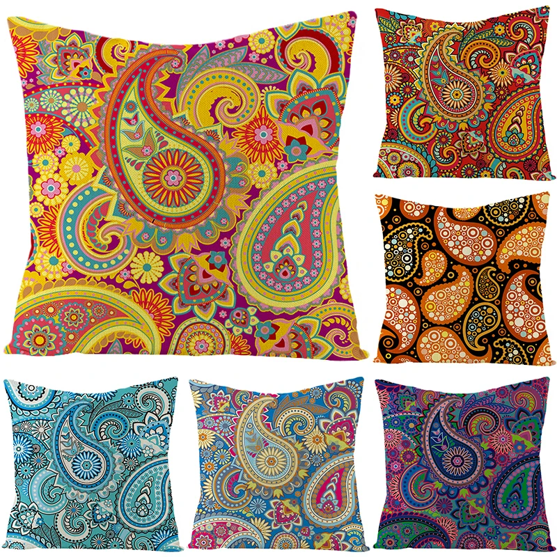 

Boho Mandala Cushion Cover Ethnic Home Decor Cushion Cover Plain Case Pillow Covers Home Textile Linen Pillow Cover