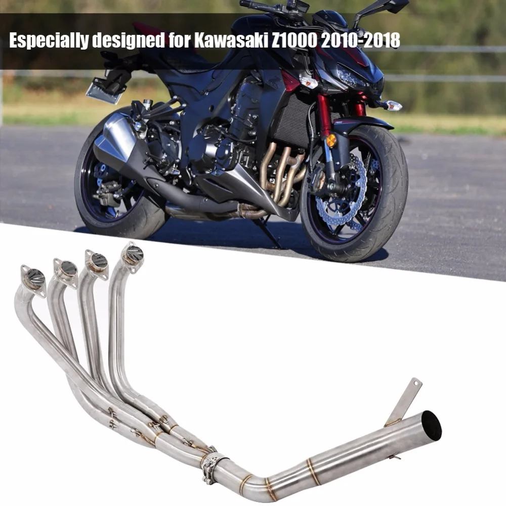 

Motorcycle 4-1 Front Middle Pipe Exhaust Header for Kawasaki Z1000 2010 2011 2012 2013 2014 2015 2016 2017 2018 Stainless Steel
