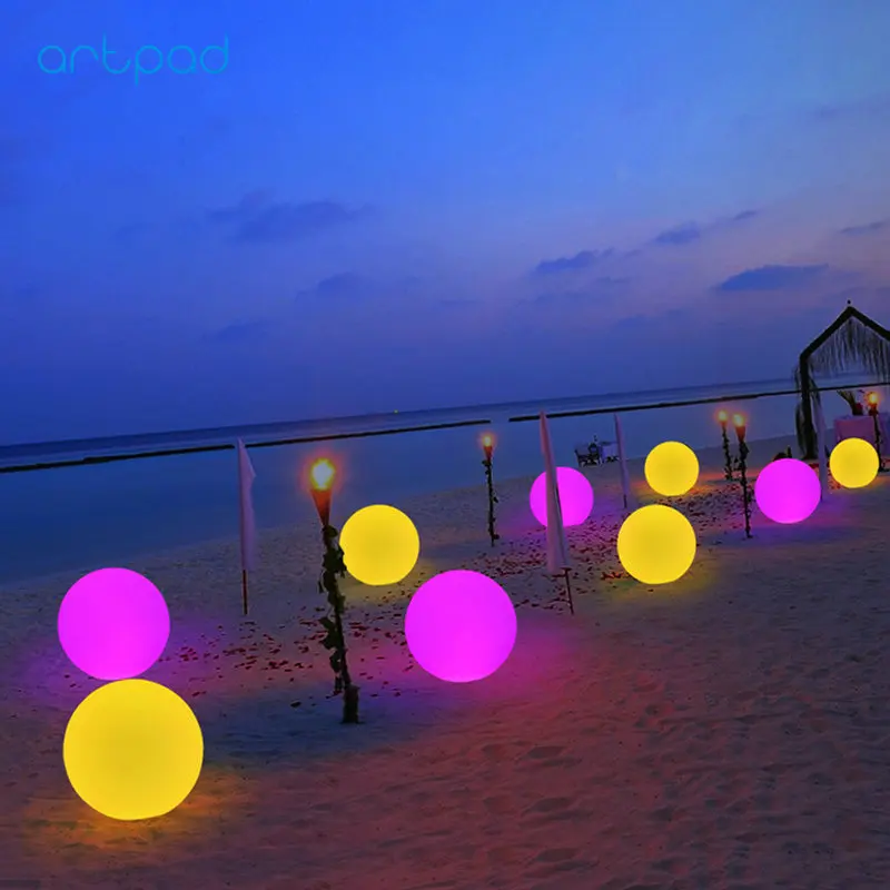 

Artpad Remote Control RGB Magic Floating Outdoor Ball Light Waterproof Rechargeable Battery Swimming Pool Glow Ball Garden Light