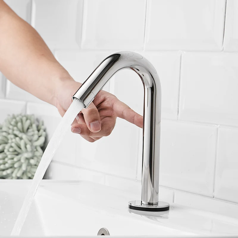 

New Mini Smart Touch Bathroom Basin Faucets Chrome Touch Sensor Sensitive Bathroom Tap Touch Control Mixer