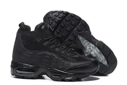 Новинка 2019 года Nike Air Max 95 Sneakerboot для мужчин's бег обувь дышащая Спортивная Черный Nike Air Max 95 мужчин кроссовки высокие