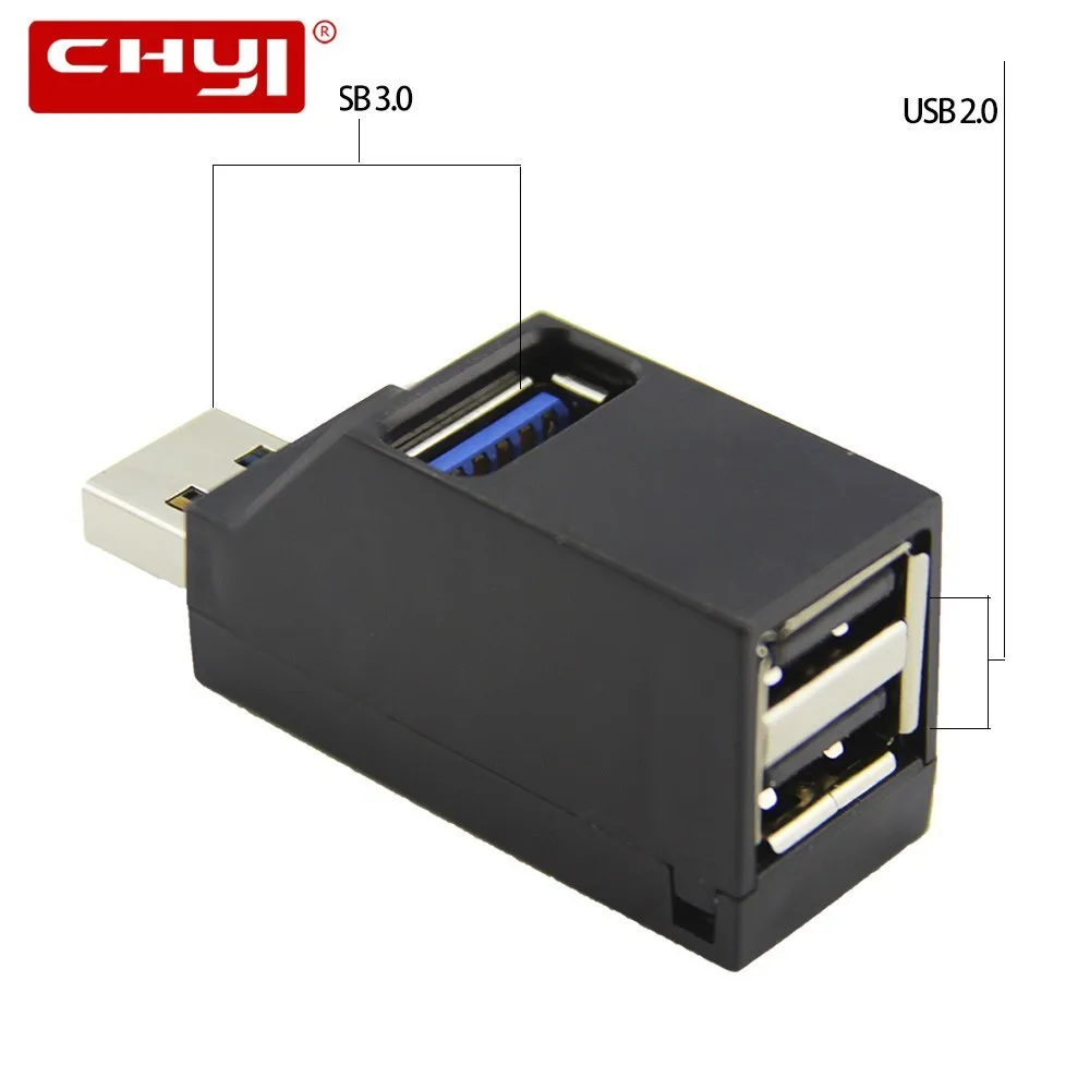 

CHYI Mini USB Hub 4 Port USB 3.0 Hub Portable 2 Ports USB 2.0 Hub Splitter Adapter For MacBook Computer Laptop PC Accessories