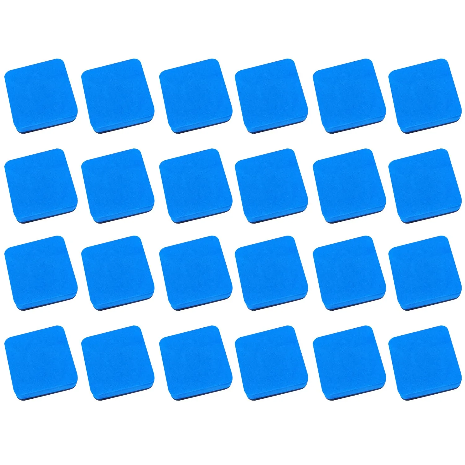 

24pcs EVA Square Shape Magnetic Dry Whiteboard Erasers Chalkboard Cleansers Wiper for Children Kids Home Office School Classroom