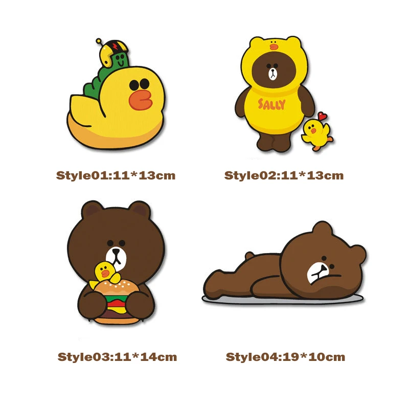 

4 Styles Car Sticker Line Town Brown and Sally Funny Styling Decal for Fridge Motorcycle Auto Closet Suitcase Laptop