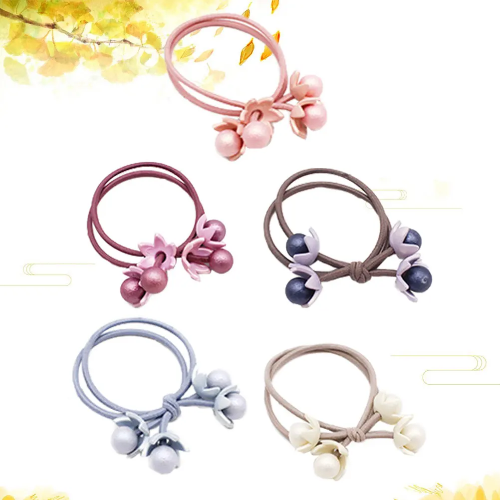10pcs Hair Ties Candy Color Elastic Stretch Bowknot Hair Ring Hair Accessories Hair Rope Ponytail Holders for Girls Ladies Women