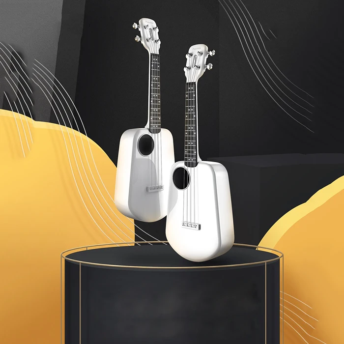  Popular 2 LED Bluetooth USB Smart ukelele concierto 4 cuerdas 23 pulgadas guitarra eléctrica acústi