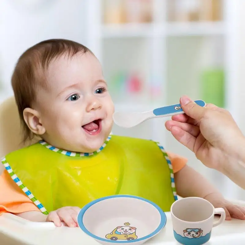 5pcs/Set Baby Bowl Spoon Fork Feeding Food Tableware Cartoon Kids Dishes 5pcs/Set Baby Bowl Spoon Fork Feeding Food Tableware Cartoon Kids Dishes