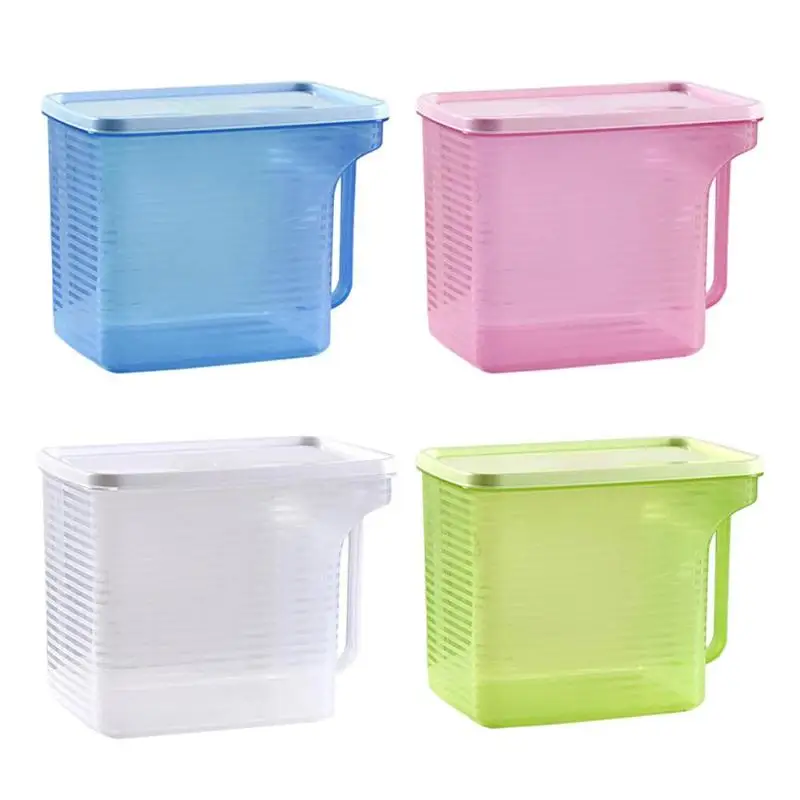 

Plastic Storage Box Refrigerator Food Sealed Storage Container with Handle