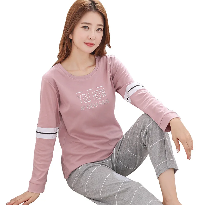 

Spring and fall. Women's long embroidered cotton pajamas. Many colors and sizes. Free shipping on clothes and pants