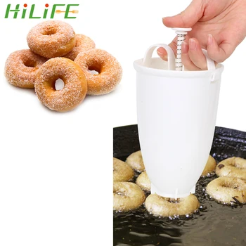 

HILIFE Manual Doughnut Machine Deep Fry Donut Mould Plastic Lightweight Easy Fast Arabic Waffle Waffle Dispenser Donut Maker