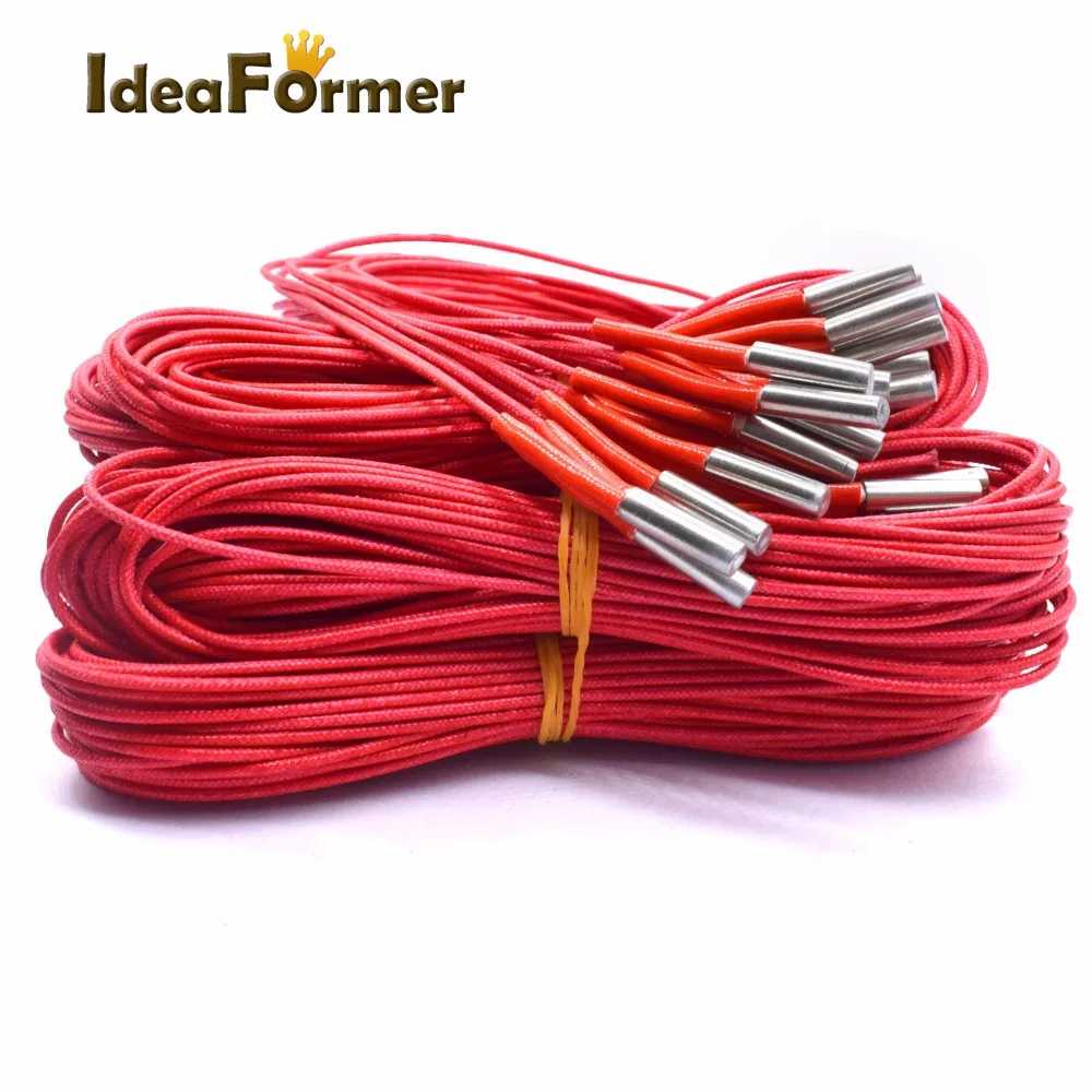 12V 24V 40W 6*30mm Reprap Картридж нагреватель для 3D принтера экструдер Prusa Mendel длина 1 метр