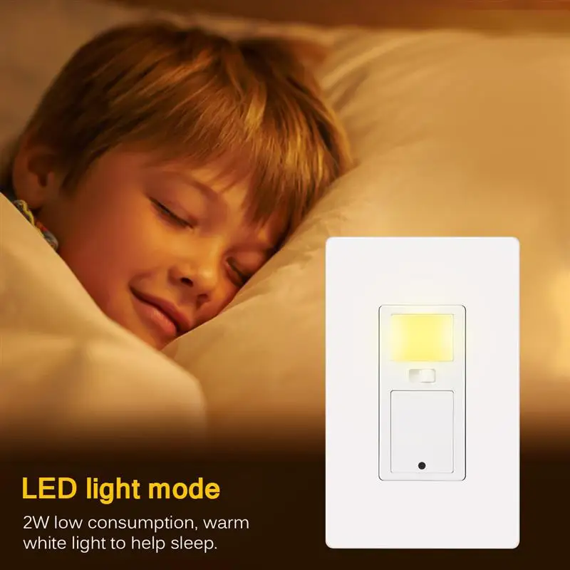 

Phone Remote Control Light Switch Wall Mount US Plug 800W Smart Switch In-wall Auto Night Light Compatible with Alexa Google