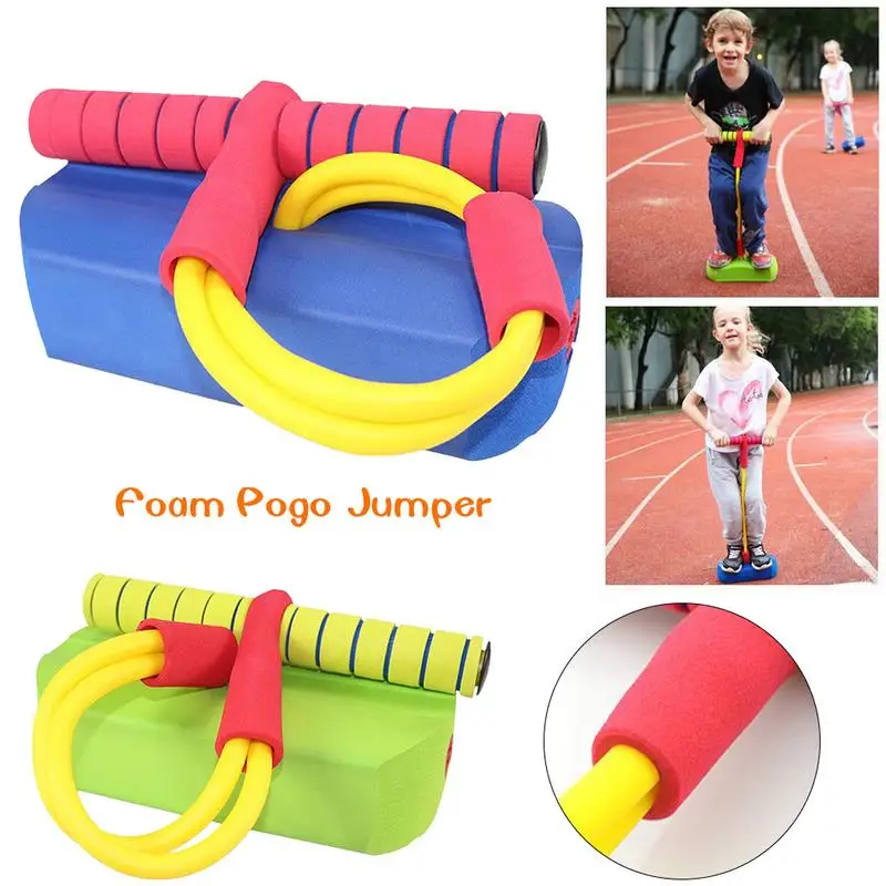 Пенопласт Pogo Jumper Deluxe Bungee Boing для детей Веселые и безопасные прыжковая Ходуля Прочный Пенопласт и Bungee Jumper #25