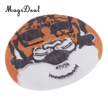 

50Pcs Cute Tiger Pattern Face Mask Paper Disposable Nonwoven Fabric DIY Facial Makeup Sheet