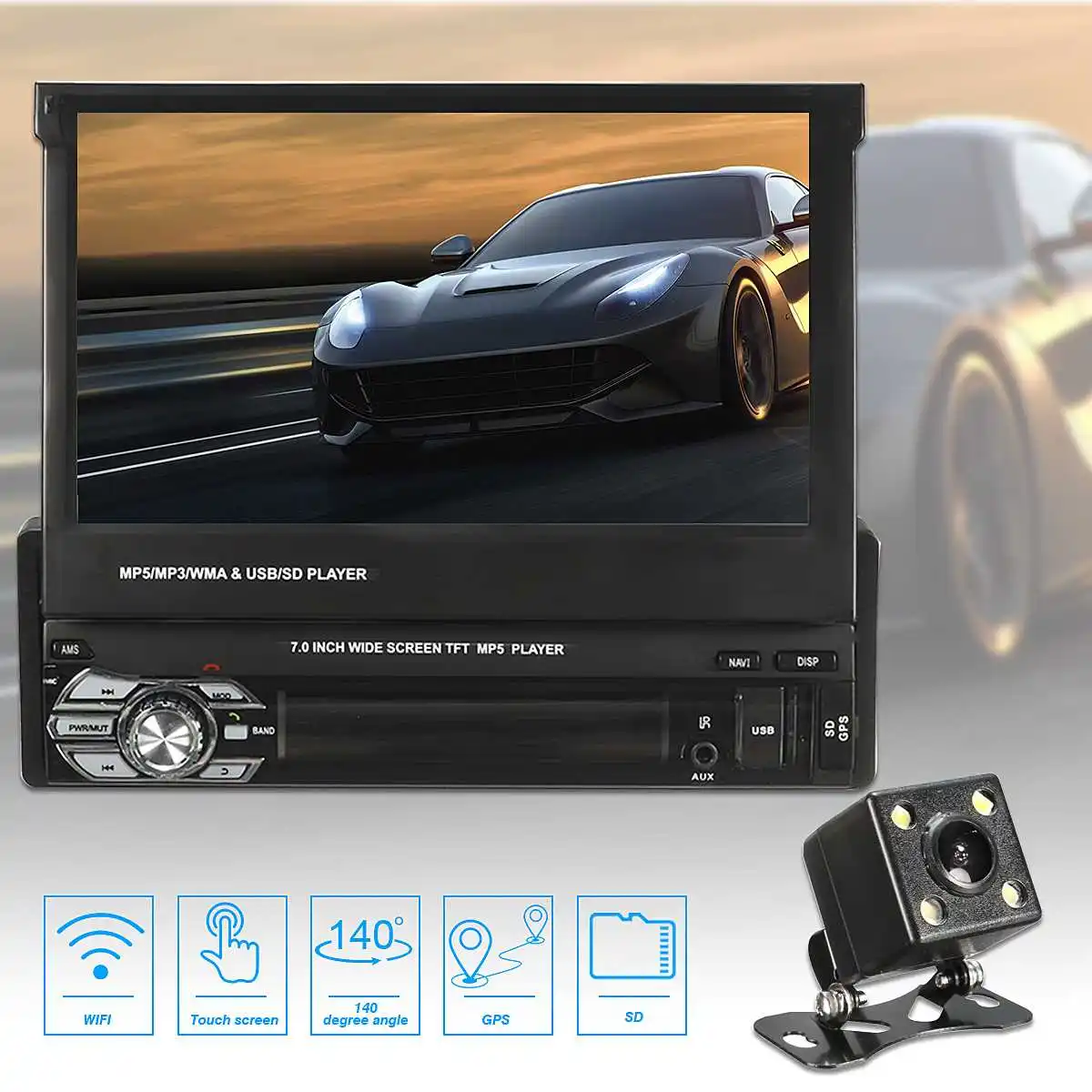 7.0 inch wide screen tft mp5 player. 7.0 inch wide screen tft mp5 player
