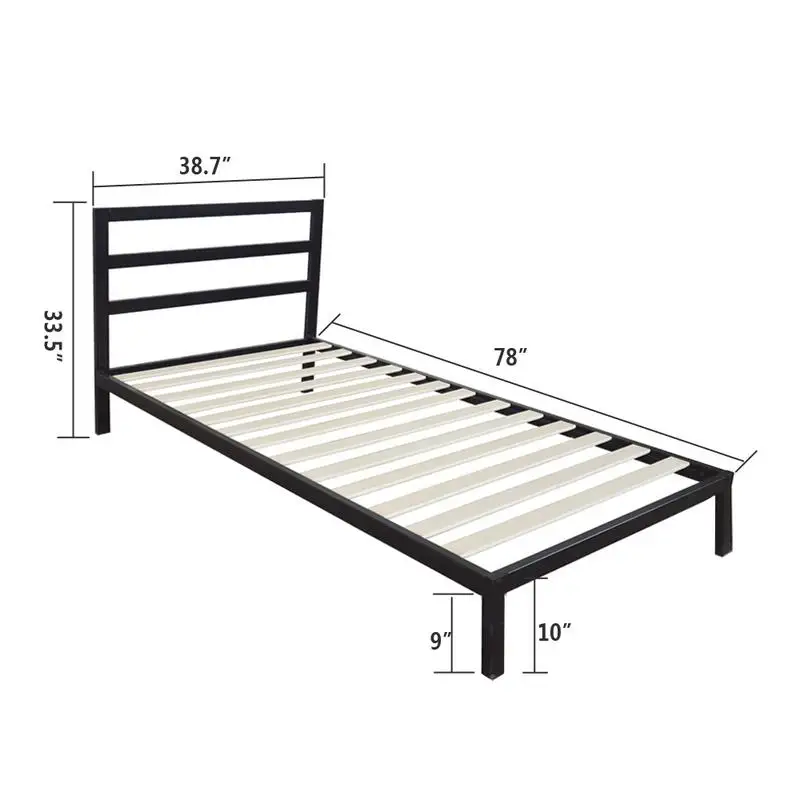 Square Horizontal Twin Size Metal Bed Frame Platform Foundation Portable Folding Kids Guest Bed Frame Home Furniture Black Square Horizontal Twin Size Metal Bed Frame Platform Foundation Portable Folding Kids Guest Bed Frame Home Furniture Black