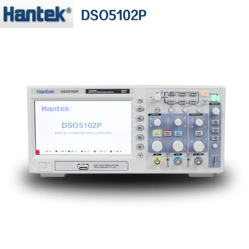 Hantek Dso5102p Цифровой осциллограф 100 МГц 2 канала 1gsa/s 7 ''Tft ЖК-дисплей лучше, чем Ads1102cal