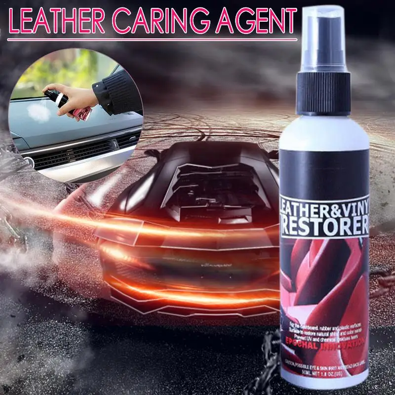

Multifunctional Leather Caring Agent Spray for Car Cleaning Leather and Vinyl Restorer for Vehicle Dashboards and Seats 50ml/bot