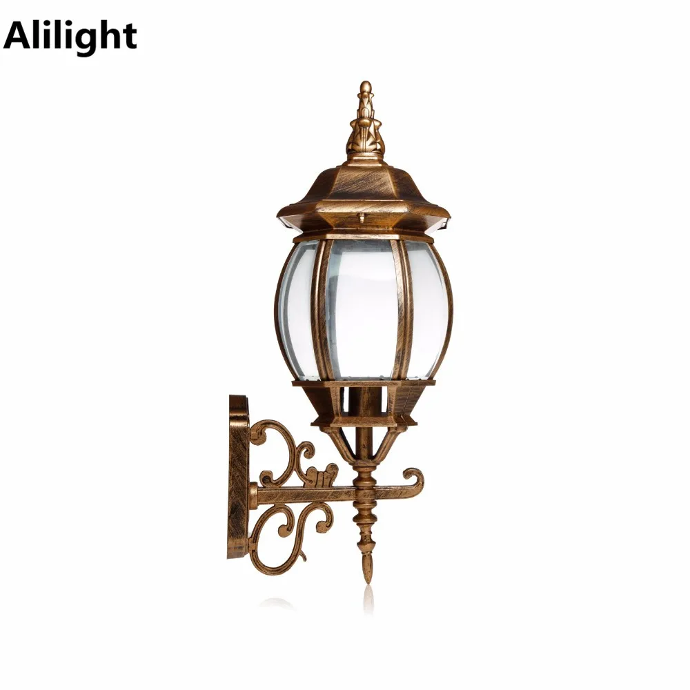 

Retro Elegant Brown Exterior Wall Lamp High Quality Aluminum Home Lighting Sconce for Cafe Bar Aisle Balcony outdoor Fixture