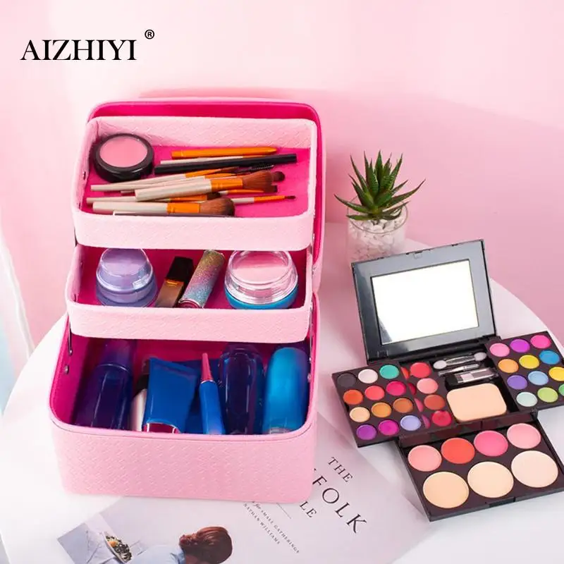 النساء صندوق مستحضرات مصمم عالية الجودة المحمولة التجميل حقيبة سعة كبيرة بو حقيبة مستحضرات التجميل النساء متعدد الطبقات ماكياج مخصصة النساء صندوق مستحضرات مصمم عالية الجودة المحمولة التجميل حقيبة سعة كبيرة بو حقيبة مستحضرات التجميل النساء متعدد الطبقات ماكياج مخصصة