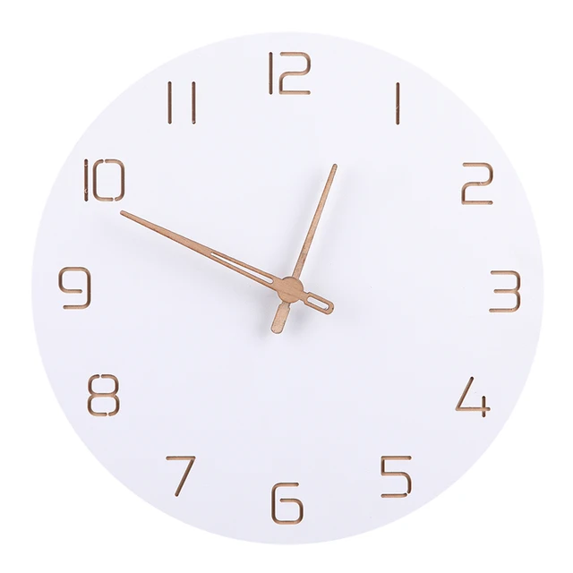 29cm Nordic Style Fashionable Simple Silent Wall Clocksfor Home Decor Pure White Type Wall Clock Quartz Modern Design Timer