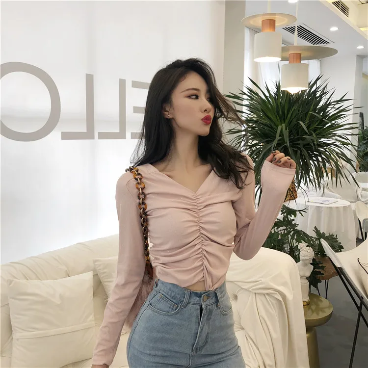 Blusas feminina весенне Летние Стильные осенние женские футболки в Корейском стиле