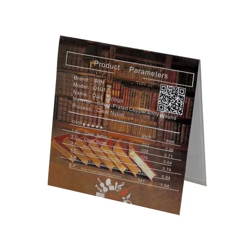 For Udchenko Strings 0101 Transparent Nylon & Silver-Plated Wound String Oud Strings Set Silver-Plated Copper Alloy Wrapped Str
