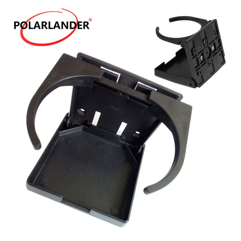 1 PC Black Adjustable Plastic Stand Mount Folding Beverage Cup Drink