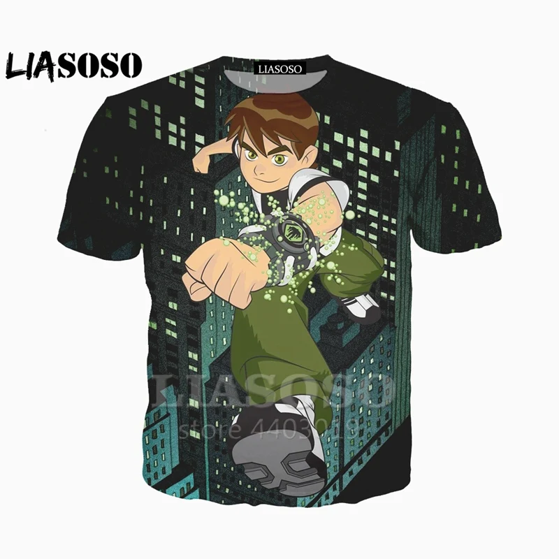 

Newest Anime T-shirt 3D Print Men Women Cartoon Ben 10 Casual O-neck Harajuku Funny Style quality T Shirts Tops