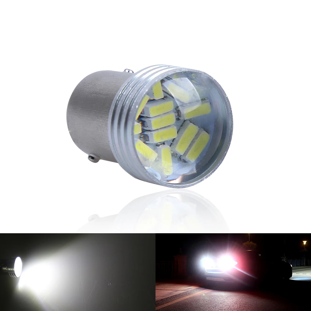 

2PCS 1157 15LED Reverse Parking Lamp Bulb Light White 3014 SMD Car Auto Light Source Backup DC12V