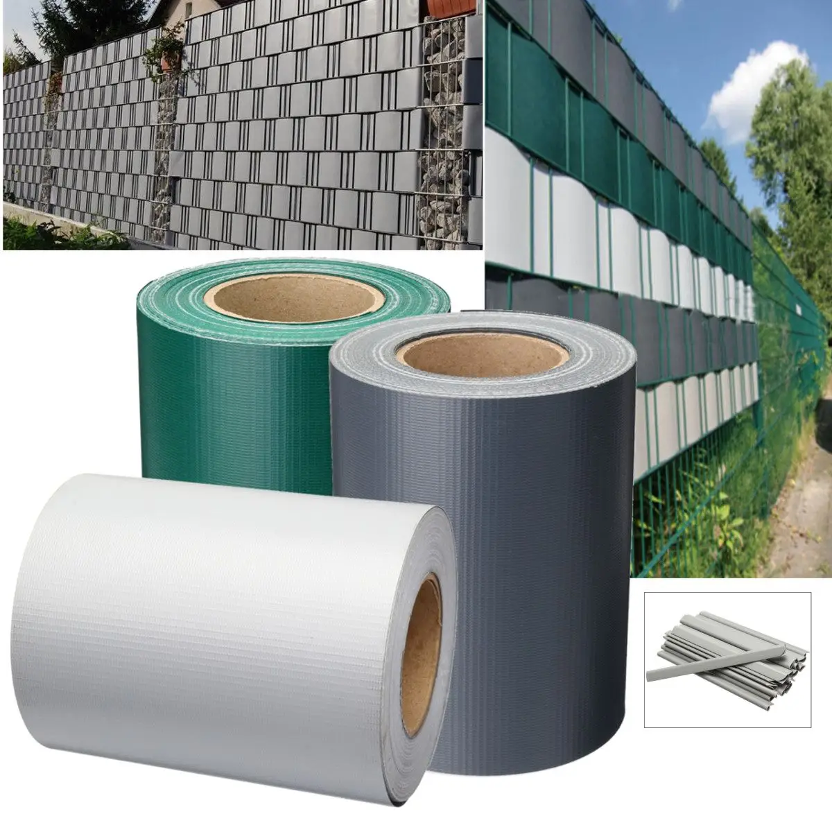 

19cmx35m PVC Garden Fence Private Screen Roll Balcony UV Resistant Sunscreen Shade Awning Patio Yard Decoration 3 Colors