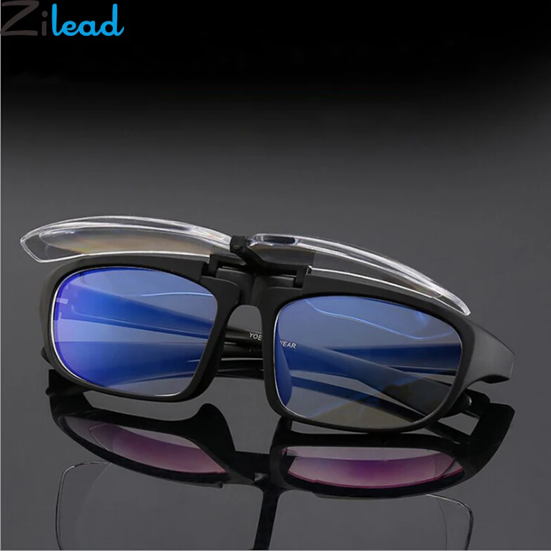 

Zilead 250 Degree Flip Magnifier Reading Glasses Portable Big Vision Dual Spectacles Presbyopia Glasses Eyewear For Elder Gifts