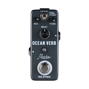 

New Rowin Ocean Verb Digital Reverb Guitar Effect Pedal 3 Modes Room/ Spring/ Shimmer Aluminum Alloy Shell True Bypass