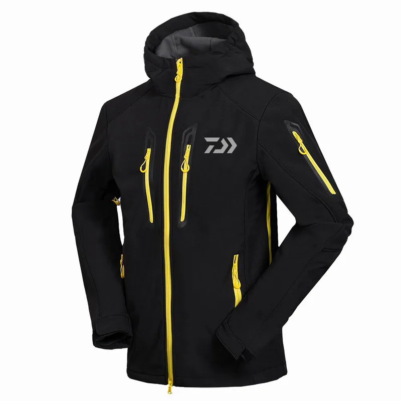 

1PC New Men Outdoor Sports Winter Windproof Fishing Jacket Coat Breathable Warm Plus Velvet Waterproof Hiking Climbing Clothes