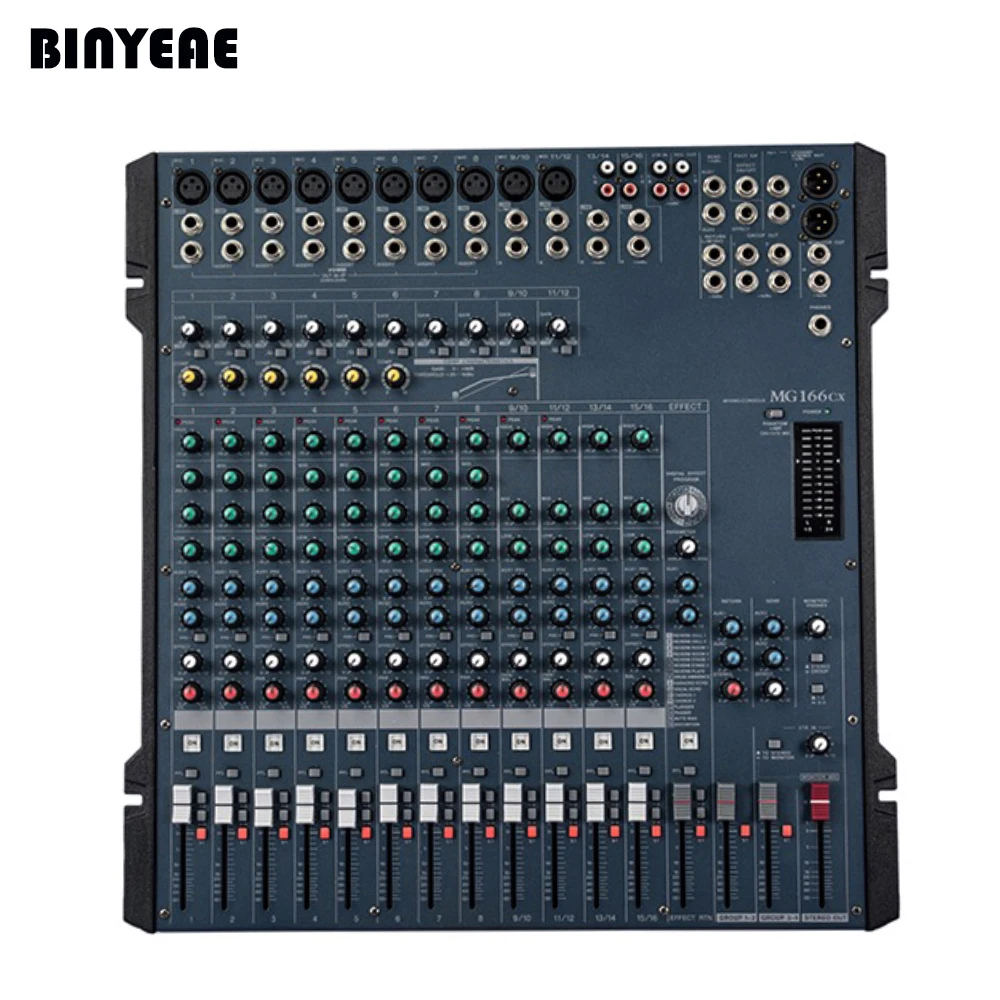 

Professional Audio Mixer 16 Channels Mixing Board Console MG166 Mezcladora De DJ