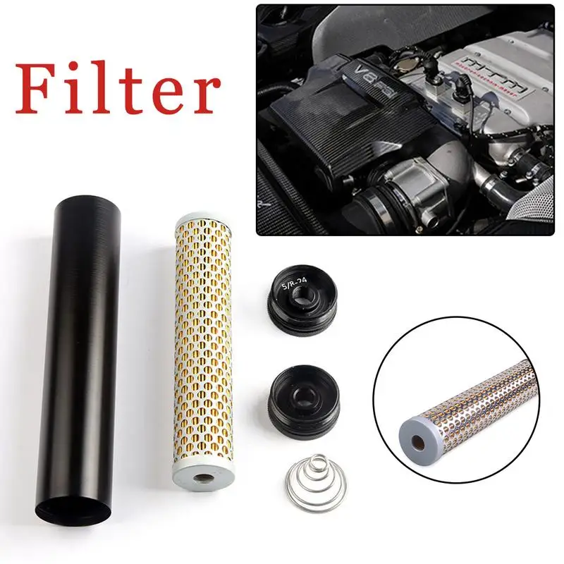 

NEW Bore Billet Aluminum Fuel Filter 5/8-24 1/2" Low Profile Turbo Air Filter Automobiles Filters FOR Napa 4003 WIX 24003