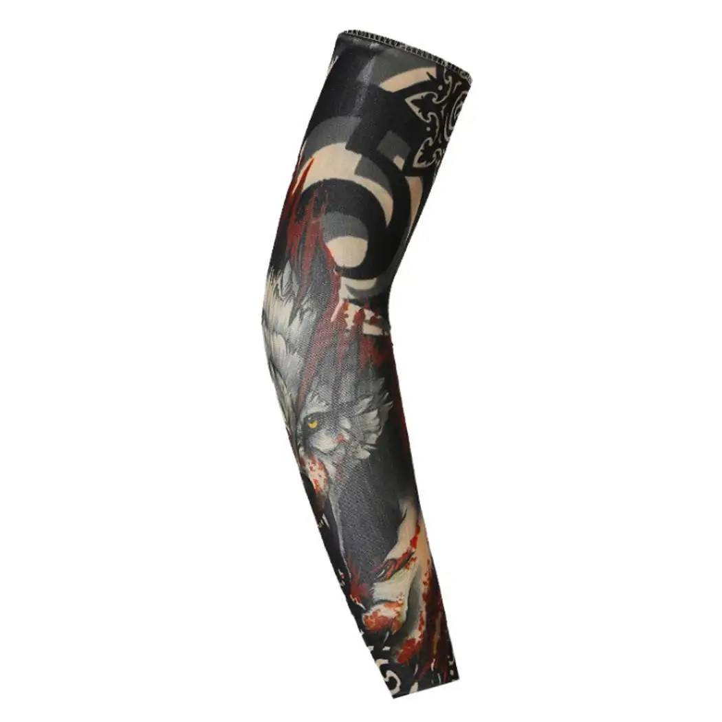 

Unisex Sports Running Cycling Tattoo Arm Sleeves UV Protection Stretchy Cuffs