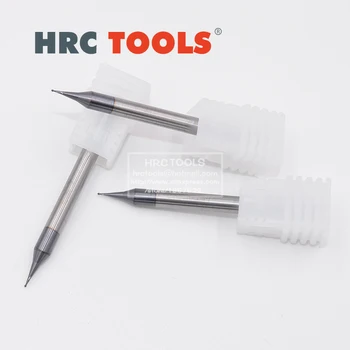 

W2-0.4mm 50mm Length Tungsten Carbide CNC endmill 2Flutes Micro Flat Router Bits EndMills
