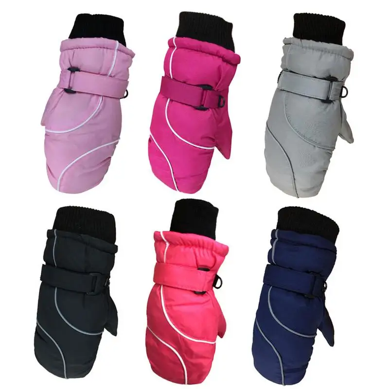 

1 Pair Kids Children Ski Skiing Gloves Thickened Warm Ski Gloves Waterproof Windproof Outdoor Gloves For Children