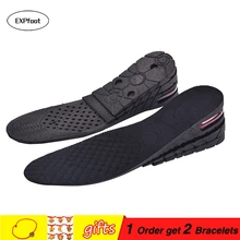 EXPfoot, 3-7 см, 3 слоя, с воздушной подушкой, вставка на каблуке, увеличивающая рост, унисекс, стелька для обуви, увеличивающая рост, 32