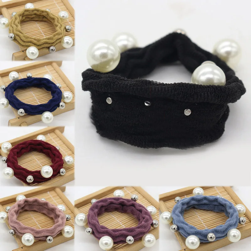 

Popular Hair Accessories Girls Hair Rope Elastic Hair Band Women 1PC Imitation Pearl High Quality Hot Sale Korean