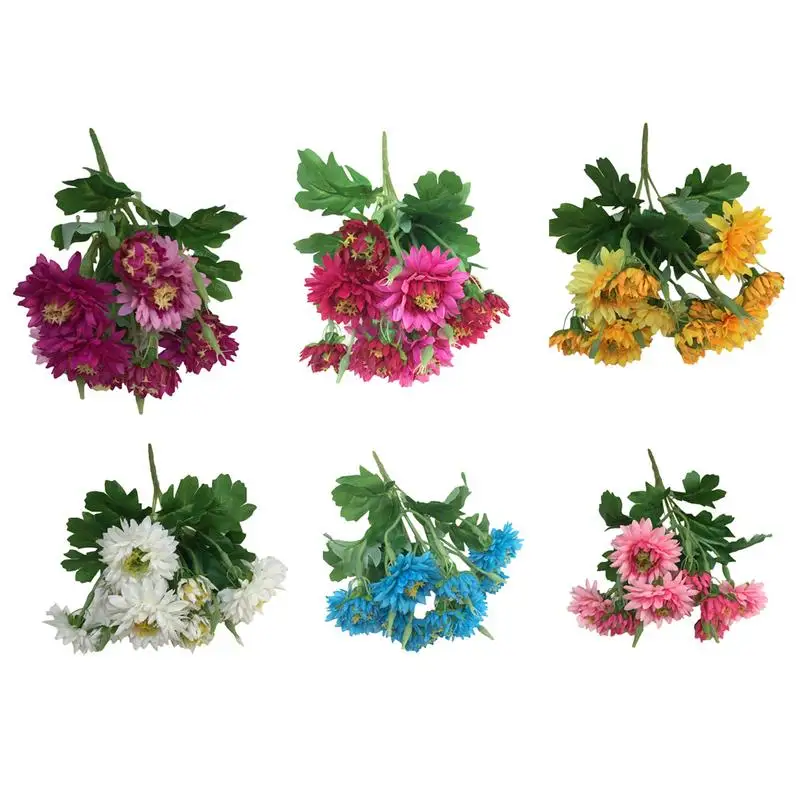 

5 fork 10 flower simulation green aster fresh and unique work fine home desktop small decoration artificial flowers beautiful