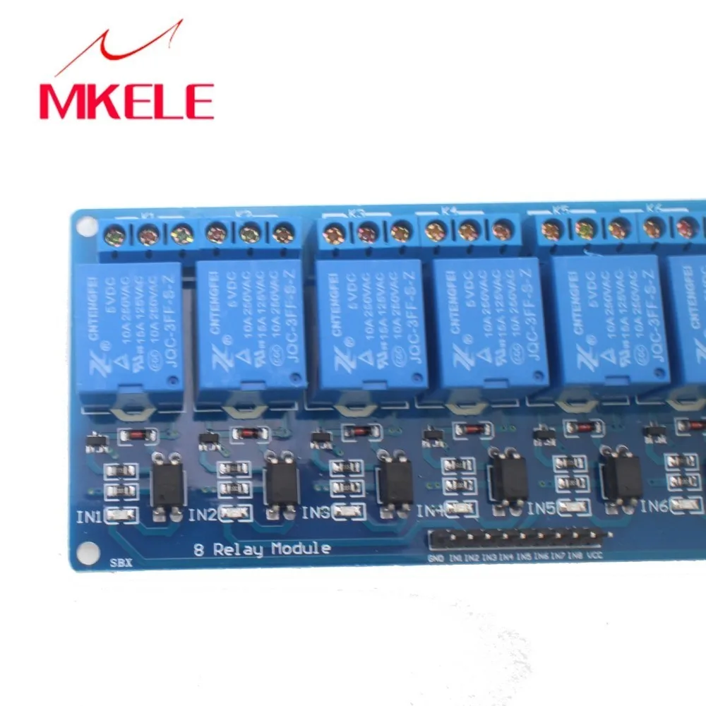 Hot Sale 5V Electronic timer Relay Module 8-Channel Shield for 51 AVR ARM Logic som automotivo 