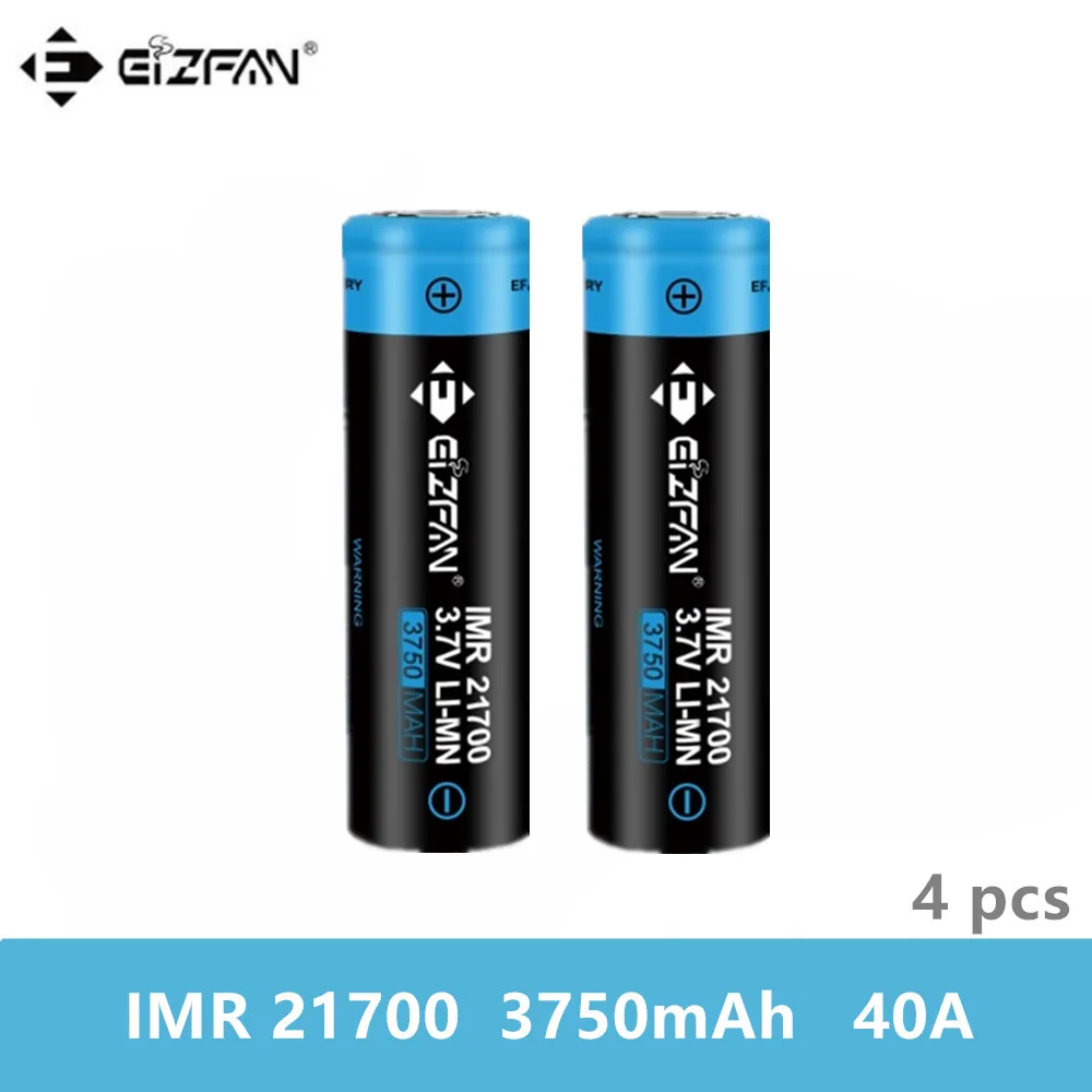 Бесплатная доставка EIZFAN IMR 21700 3750mAh 40A аккумуляторная батарея EFAN для Joyetech ESPION Eleaf