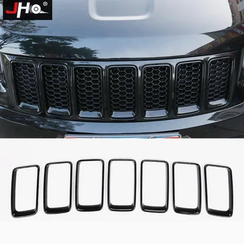 

JHO ABS Front Grill Grille Insert Mesh Vent Bezel Ring Outlet Exterior Styling Trim For Jeep Grand Cherokee 2014 2015 2016